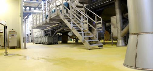 At the request of KADI AG, the industrial floor system of MC was supplied exclusively in a special yellow colour. It was quickly installed over an area of 1,000 m².