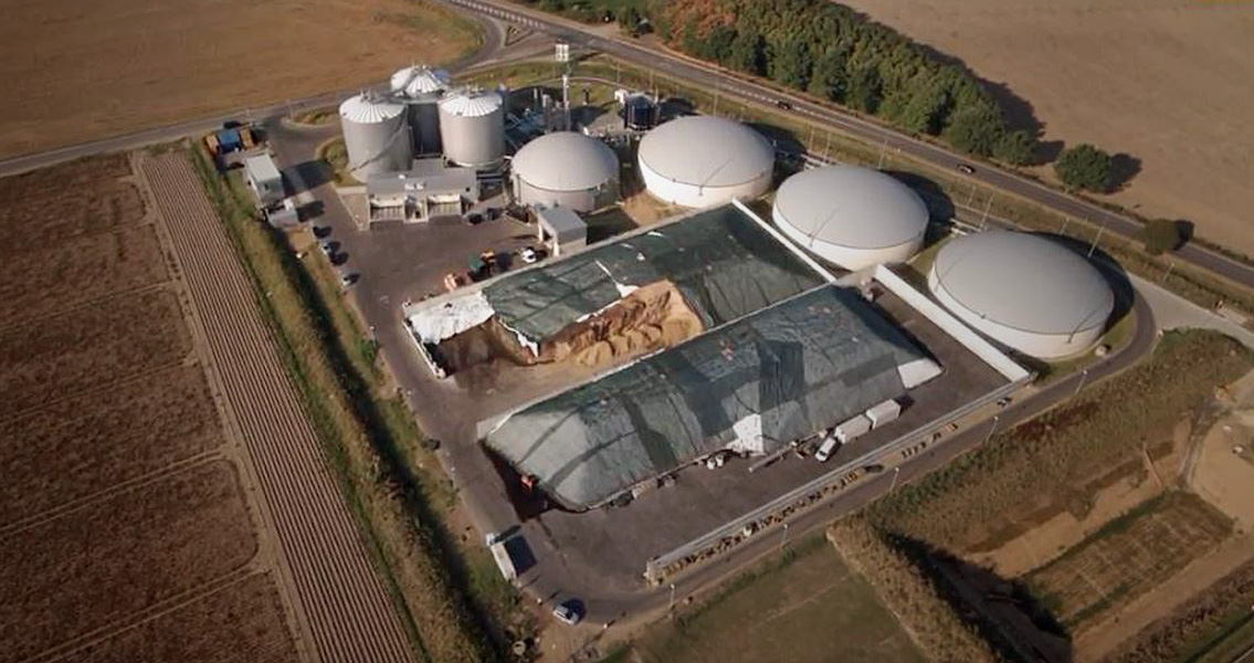 The concrete structures of the biogas production plant in Bergheim benefit from comprehensive protection against aggressive media.